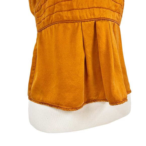BURBERRY Vintage 90s Silk Babydoll Tank Blouse in Burnt Orange Copper Size 8 - Picture 4 of 11